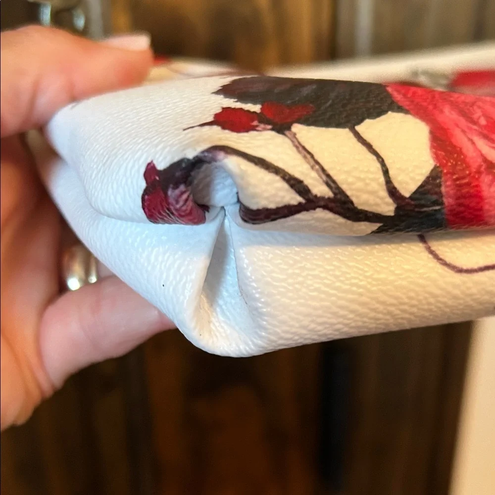 Elliott Lucca White and Red Floral Crossbody Bag - Picture 4 of 11